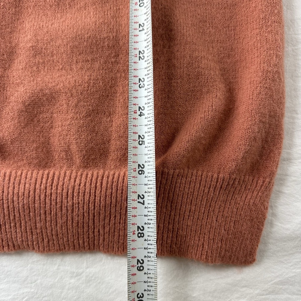 Dreamers By Debut Sweater Womens Small Pullover Orange Dress Tunic Long Ruffle - Picture 6 of 8